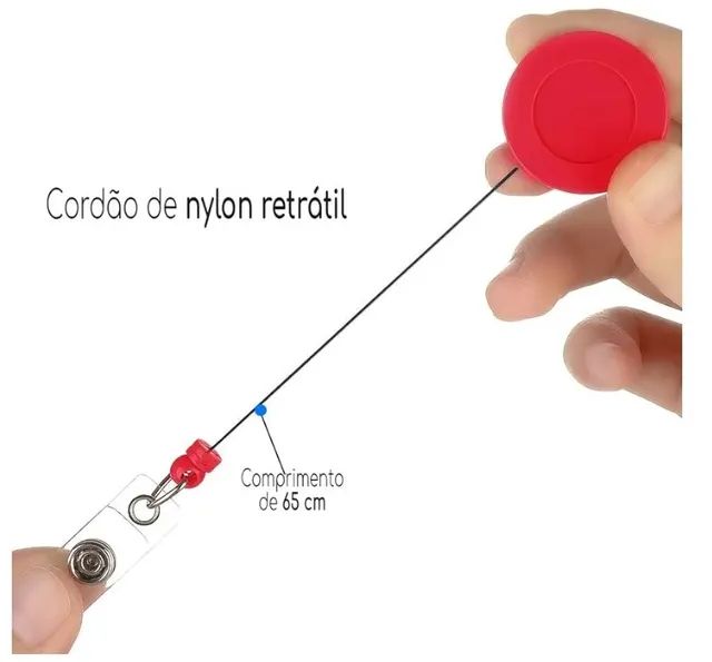 Kit com 50 Portas Crachá Retratil - Foto 2