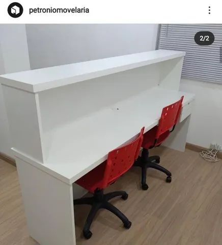 balcão de recepção reto canelado  - Foto 3