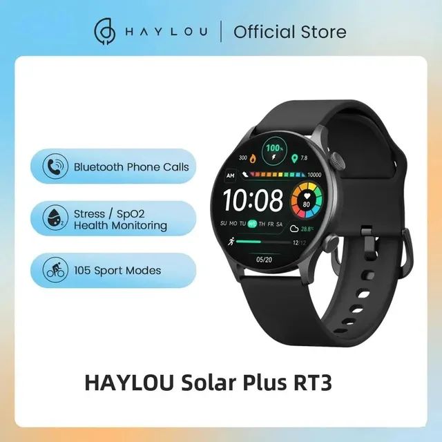 Relógio Smartwatch Xiaomi Haylou RT3, Chamada, Notificação, Exercícios 