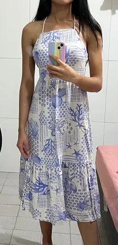 Vestido Midi Fundo do Mar