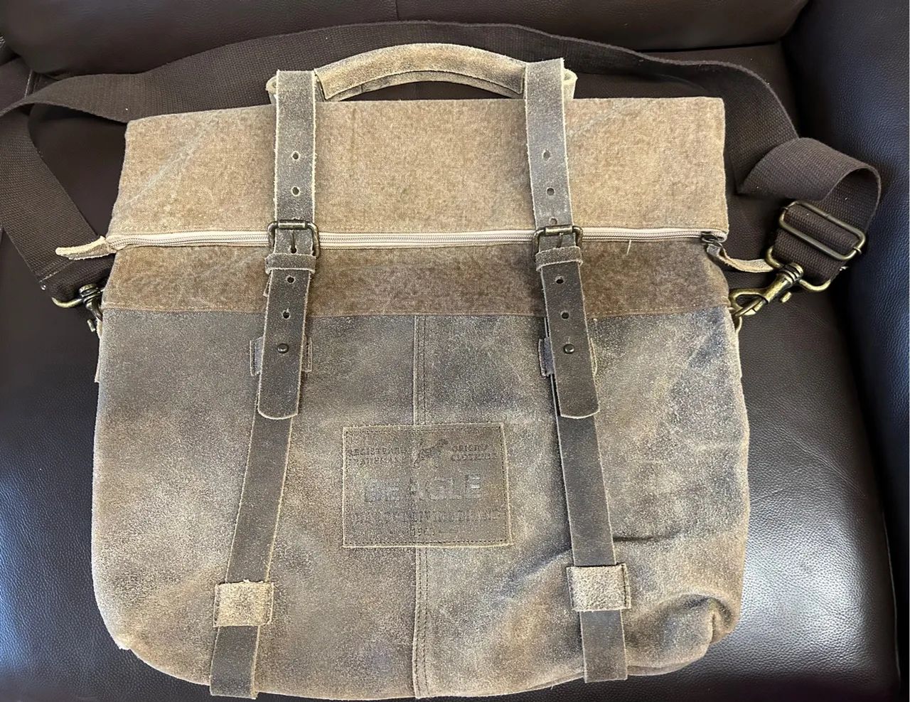 Bolsa de Ombro em Couro Cru Original  - Foto 2