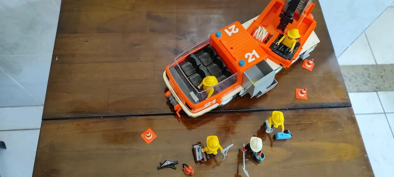 Caminhão de Bombeiros Playmobil Antigo - Foto 3