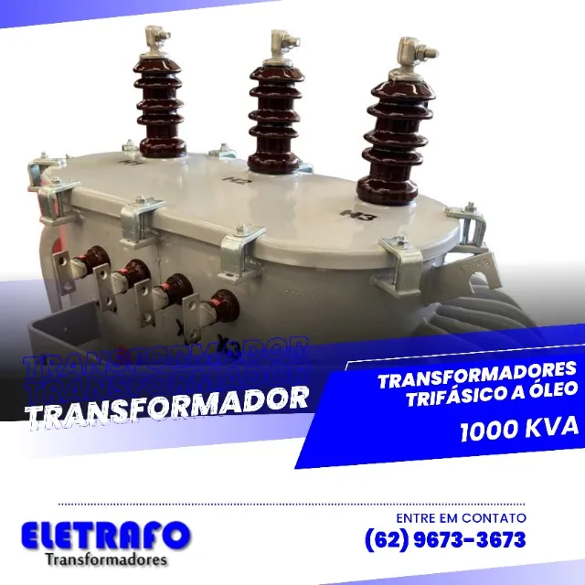 Transformador Trifásico a Óleo 1000 kVA - Potência e Durabilidade
