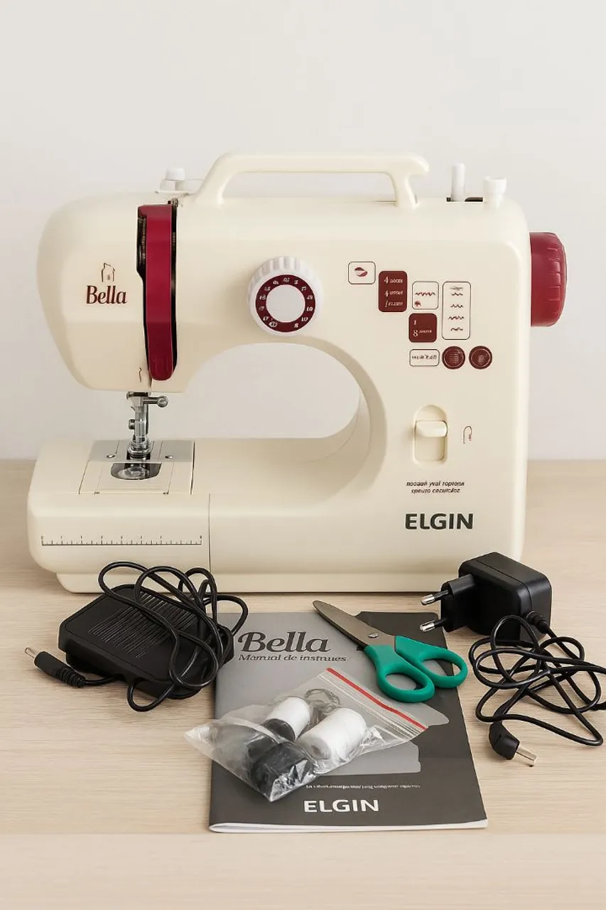 Máquina de Costura Elétrica Elgin Bella