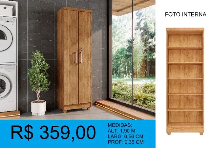 Armario Multi uso - Entrega e montagem GRATIS - com chaves e pés incluso - Foto 5