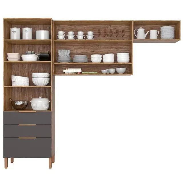 Conjunto Cozinha Compacta + Balcão Triplo Bartira Topázio UP - Foto 2