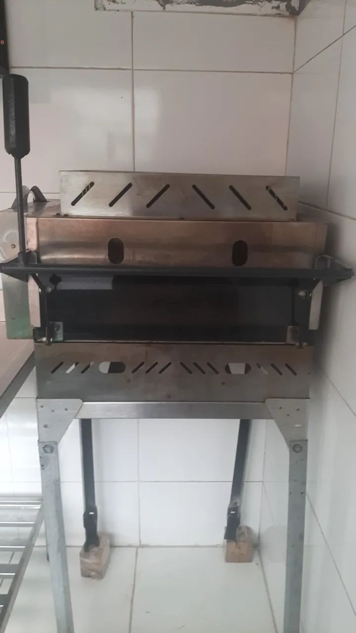 Forno pizza grill Aço inox infravermelho Com refratário  - Foto 2