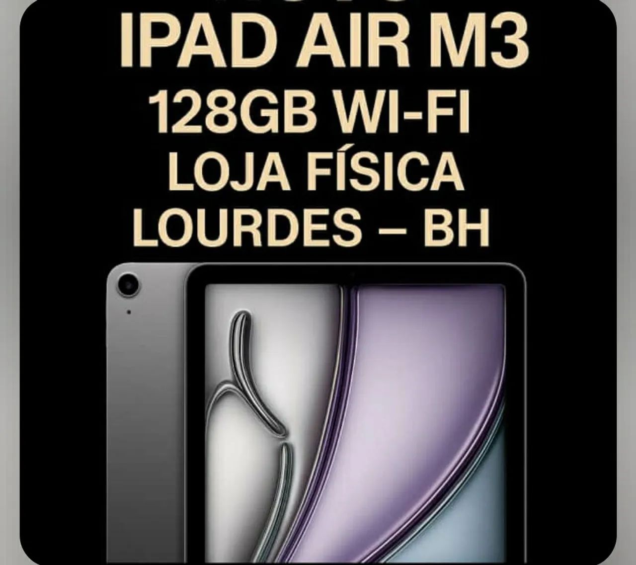 iPad Air M3 128GB Wi-Fi (NOVO) LOJA FISICA 