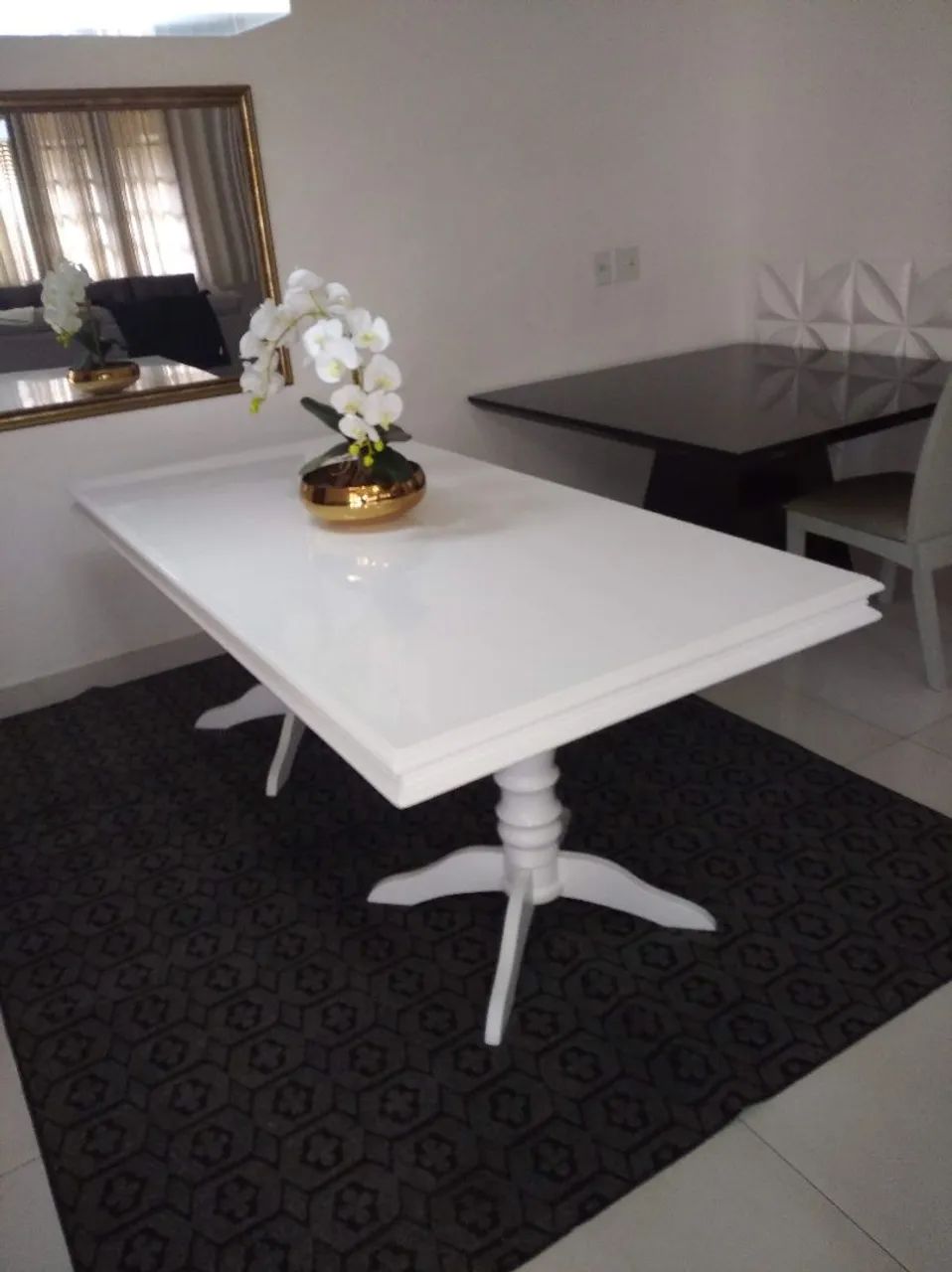 Mesa de Jantar Branca Elegante - Foto 5