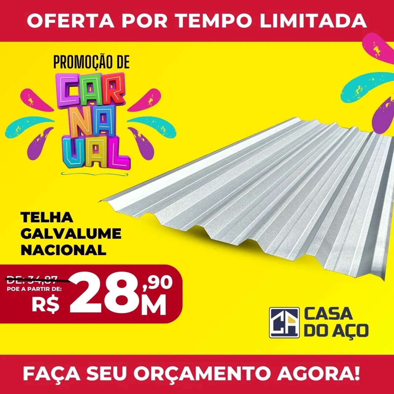 Telha Galvalume Nacional - Promoção de Carnaval! - Foto 3