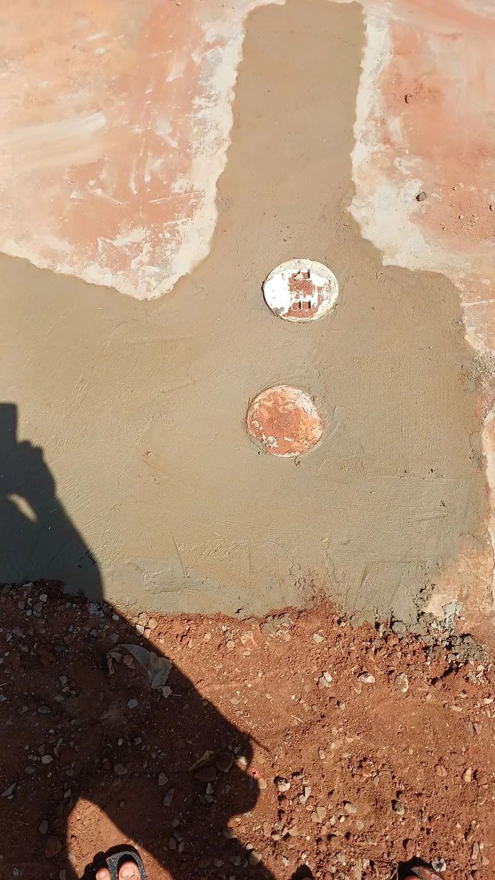 Sumidouro de água e ligação para esgoto 
