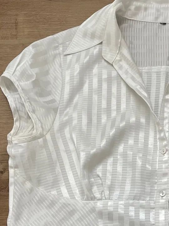 Blusa off white listrada tam G - Foto 3