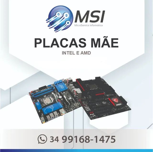 placas mãe 1150, 1151, 1155 e 1200 e AMD