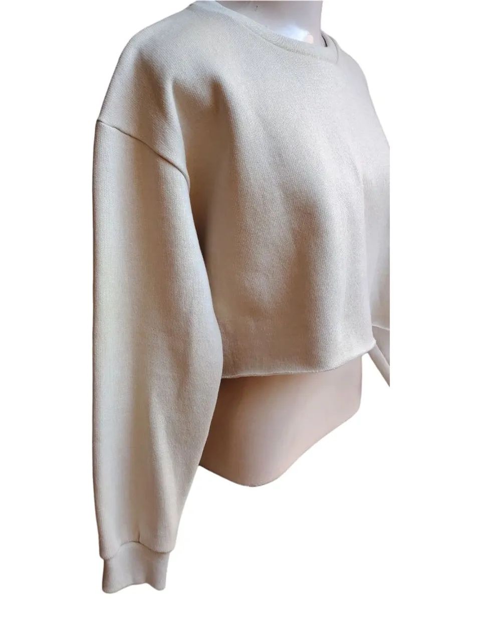 Moletom cropped bege super macio  - Foto 2