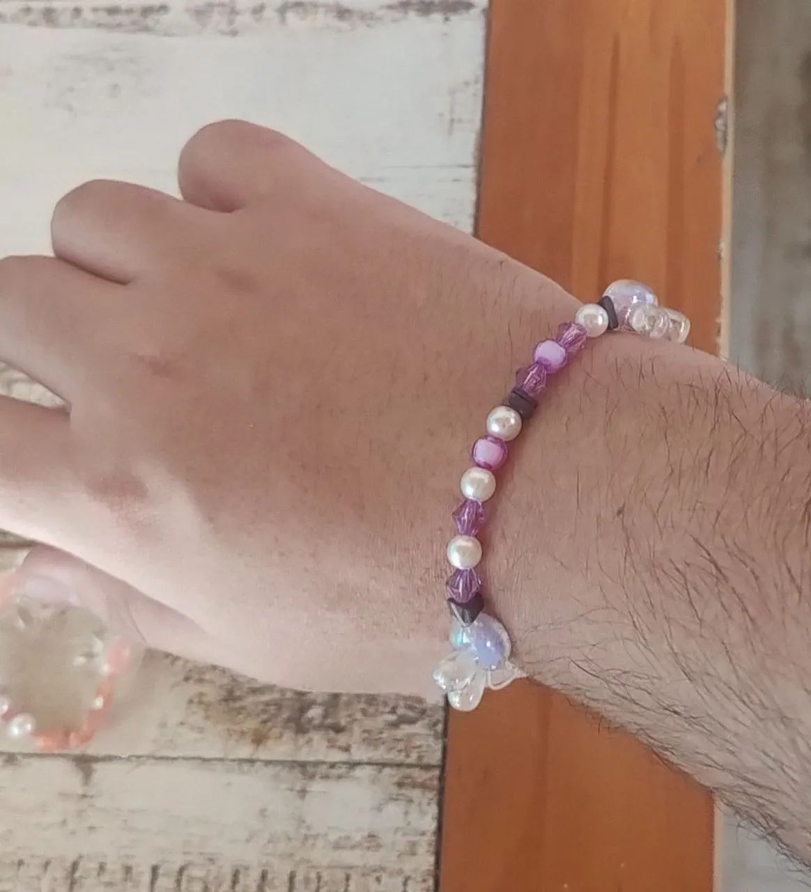 Conjunto de Pulseiras de miçangas coloridas - Foto 4