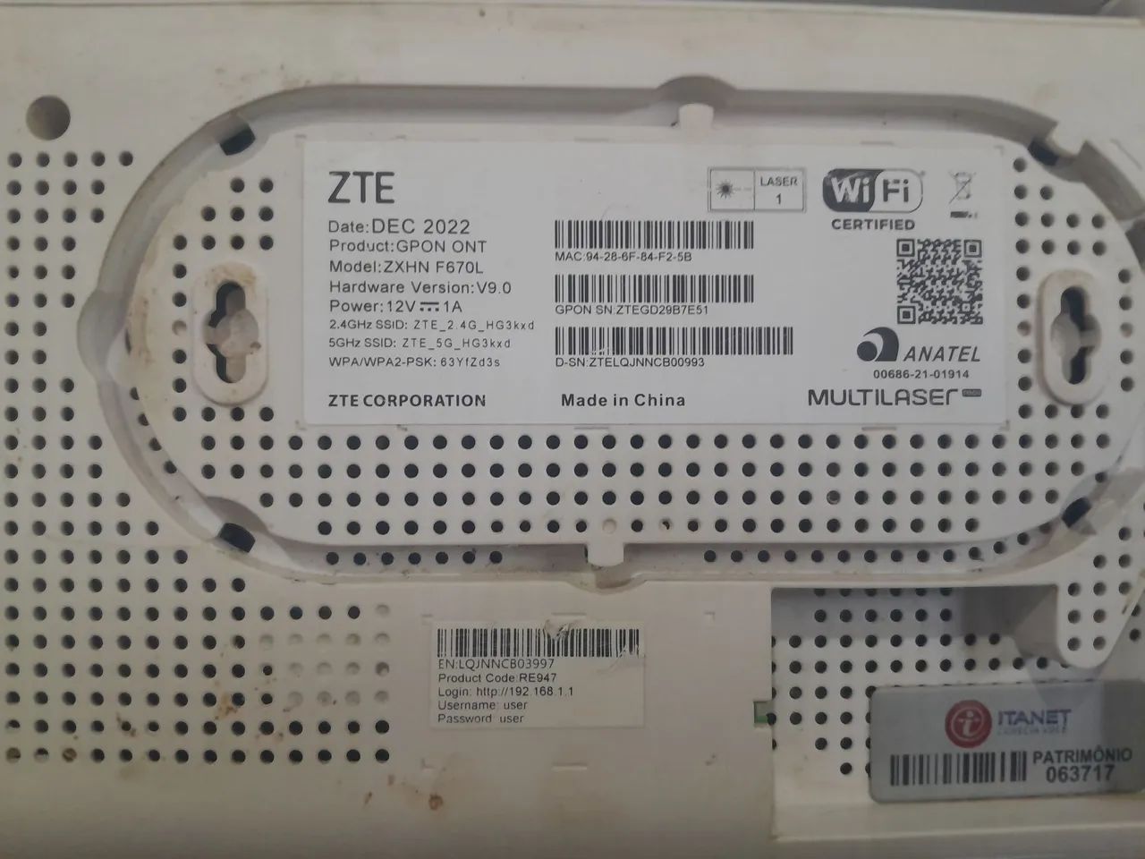 ZTE  ont F670l V9 - Foto 2