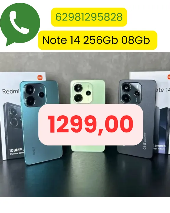 Celular Note 14 4G 256Gb 08Gb Ram Lacrado Global Entregamos Garantia