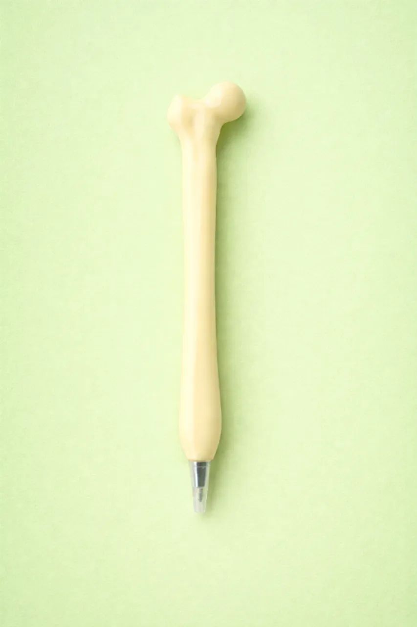 Caneta formato de ossos