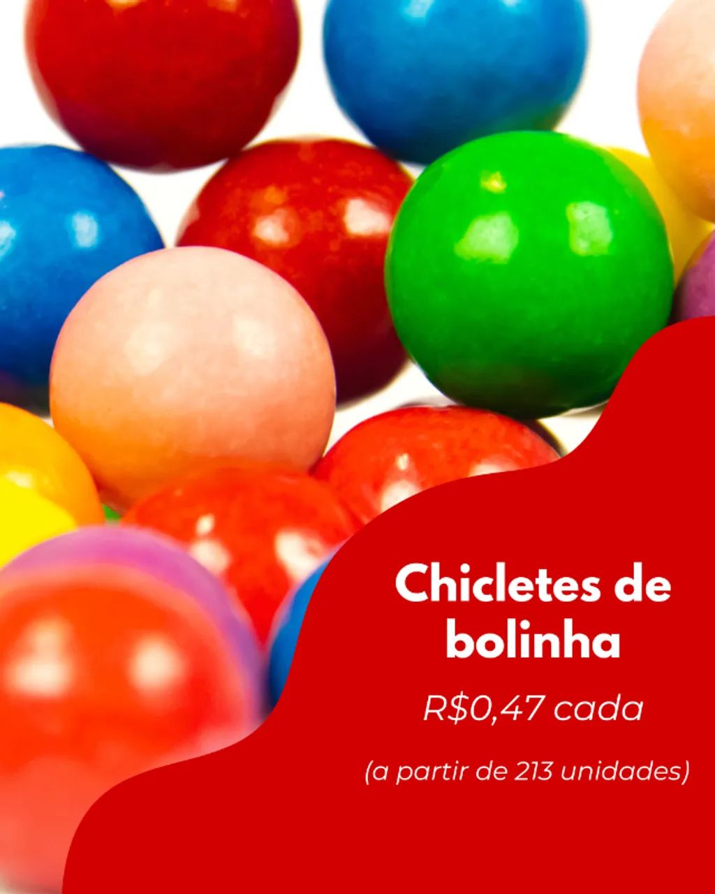 Pacote de Chicletes com 213 unidades