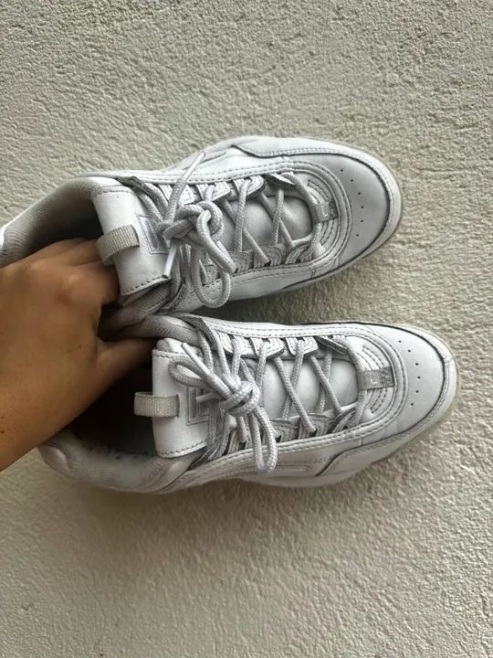 Tenis Fila Disruptor all white original - Foto 3