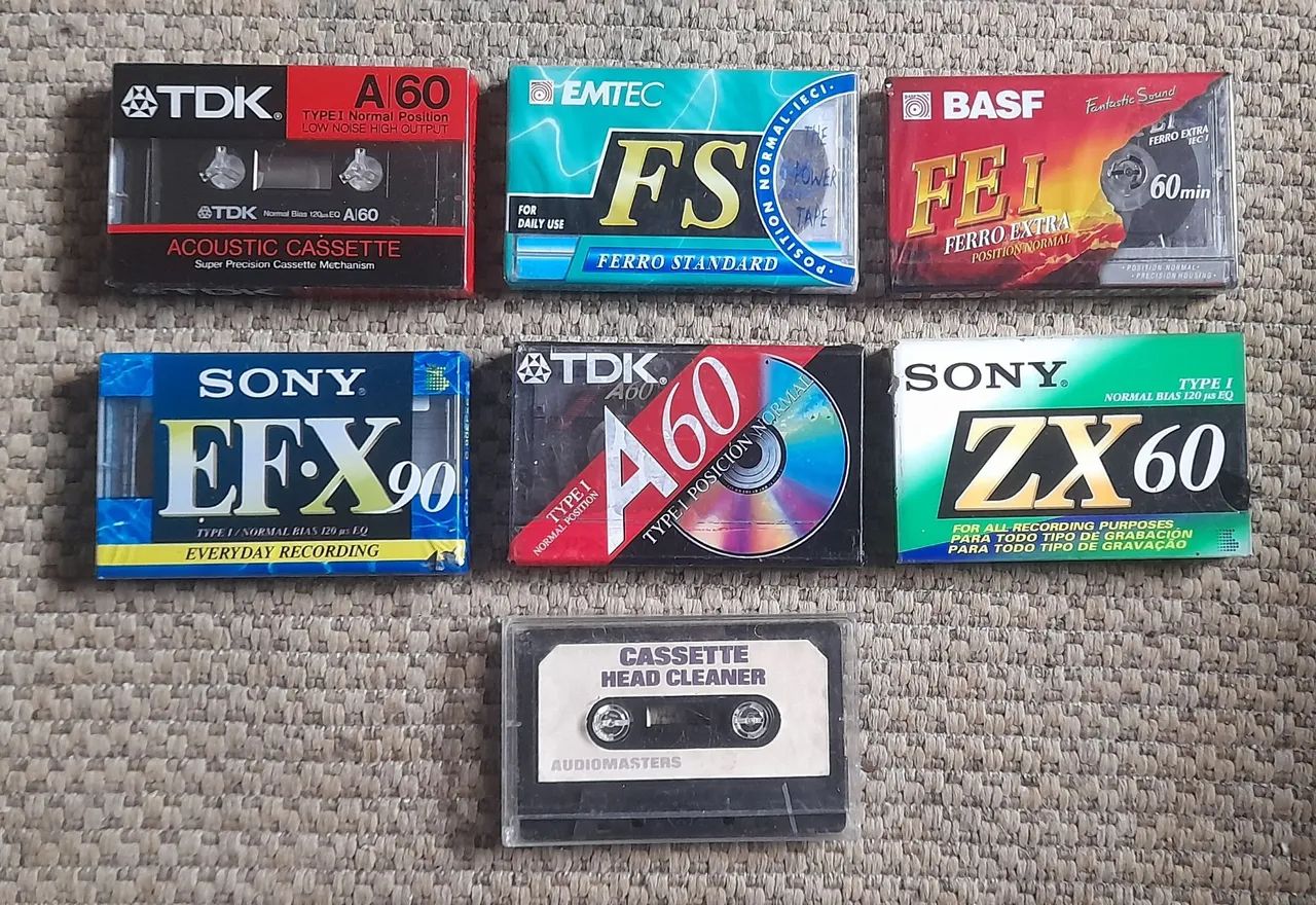 Lote Cassette + 1 Tape HeadCleaner