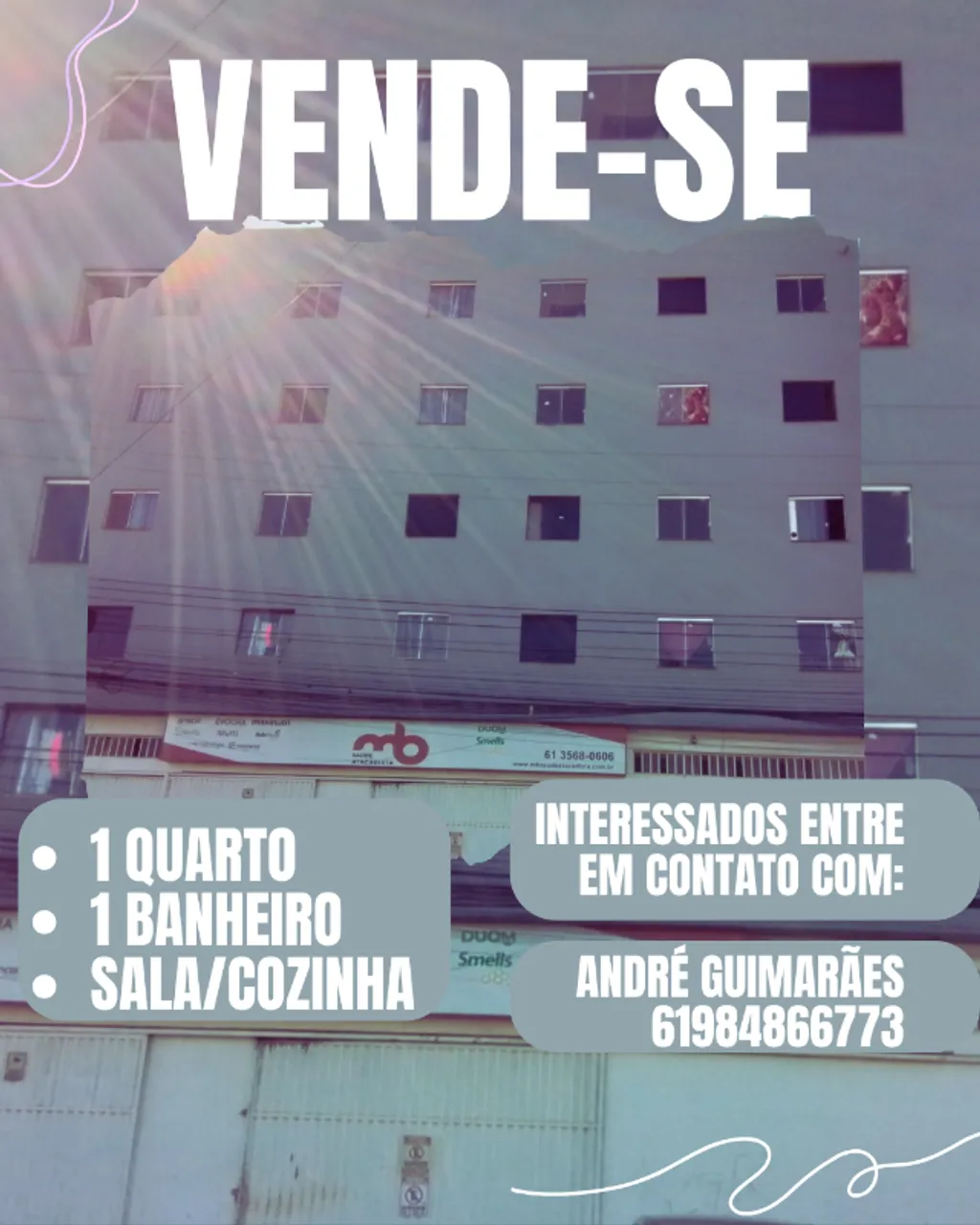 APARTAMENTO À VENDA - GUARÁ II QE 40 CONJUNTO E 33m² PRIVATIVOS