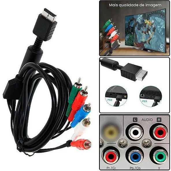  Cabo Video Componente AV RGB PS2 PS3 It.Blue LE-1018 le-1018 