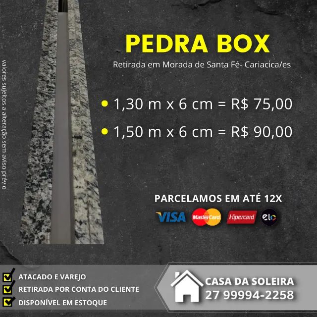 Pedra box para banheiro em granito. Tel *