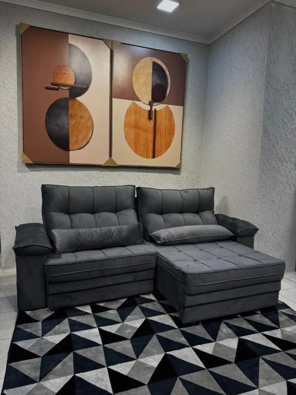 sofa retratil 3 lugares a pronta entrega - Foto 2