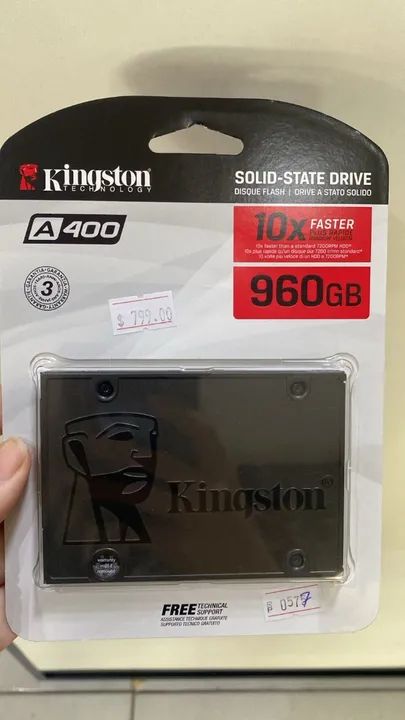 SSD 960GB A400 - Kingston - Velocidade e Eficiência -Loja Coimbra Computadores -Instalamos