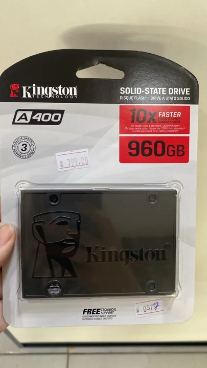 SSD 960GB A400 - Kingston - Velocidade e Eficiência -Loja Coimbra Computadores -Instalamos