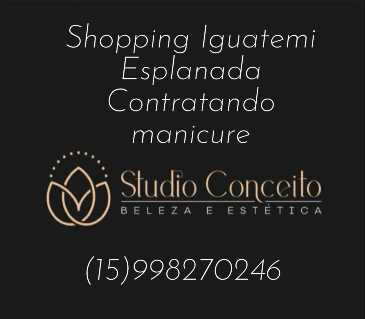 Preciso de manicure com experiência 