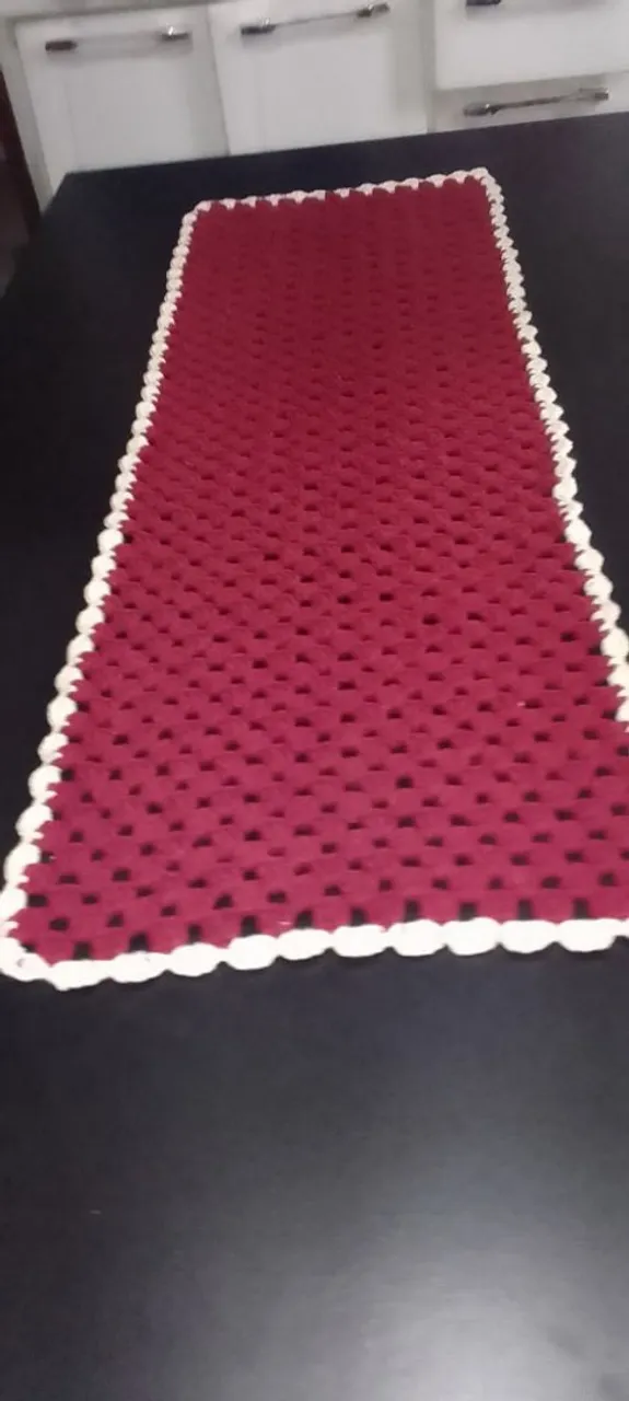 Tapete Crochê Vermelho