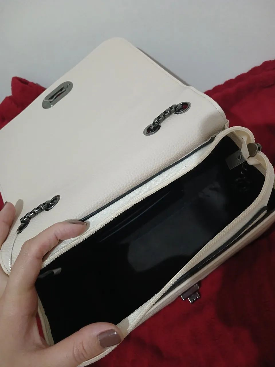 Bolsa de Ombro Luxo - Bege - Nova - Foto 3