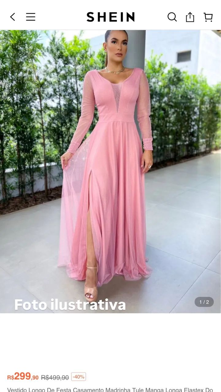 Vestido de festa usado vez Roupas Vila Sant Anna, Guarulhos