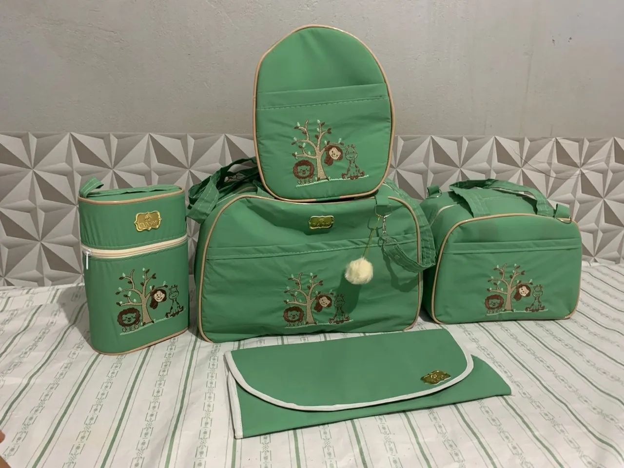 Kit de Bolsa maternidade verde 