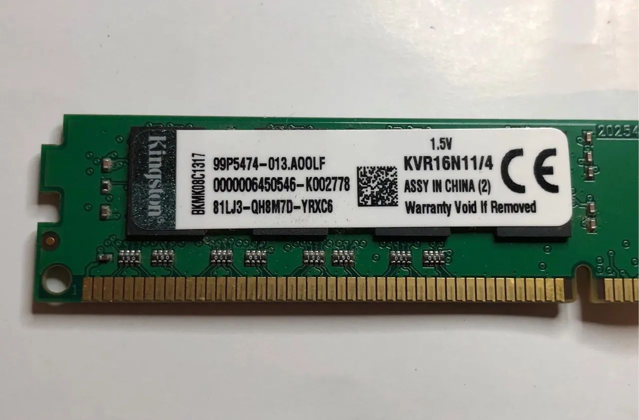 Memória Kingston DDR3 4GB 1600MHz desktop