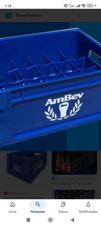 CAIXA DE CERVEJA AMBEV LITRINHO