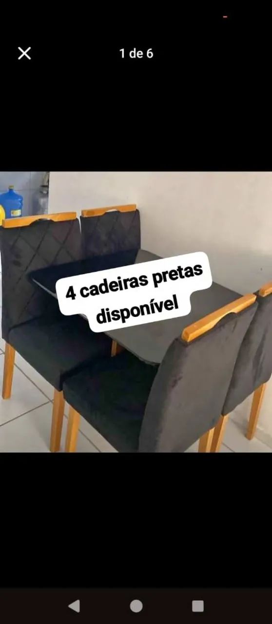 Conjunto de mesa 4 lugares em madeira 