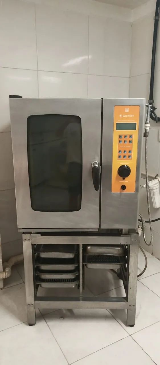 Forno Combinado Wictory WCPR 08 - 220V trifásico - para 8 bandejas - com cavalete e 6 GNs - Foto 3