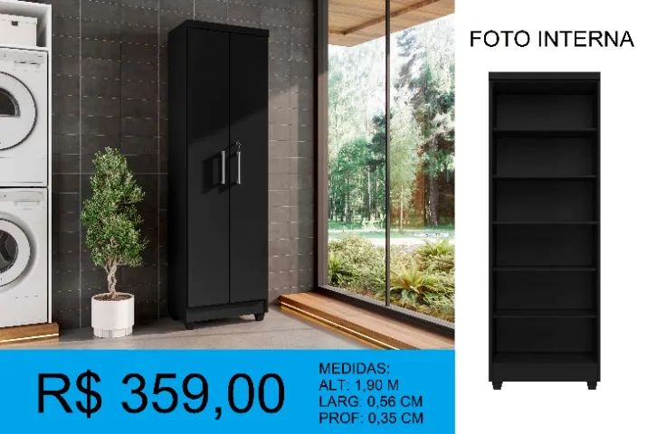 Armario Multi uso - Entrega e montagem GRATIS - com chaves e pés incluso - Foto 3