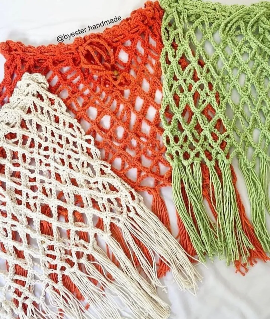 Peças de crochê