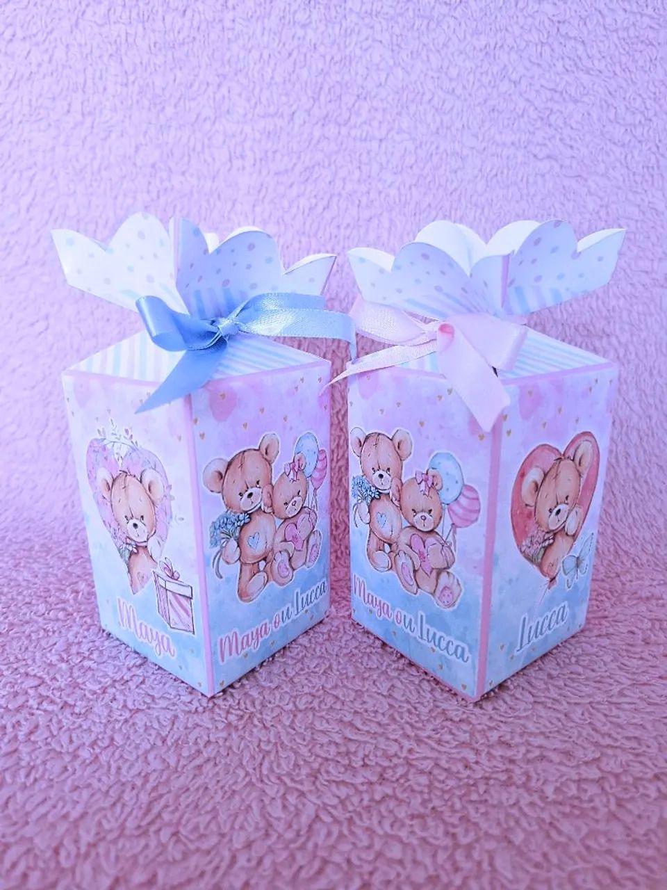 Chá de bebê caixinhas personalizadas com nome - Foto 3