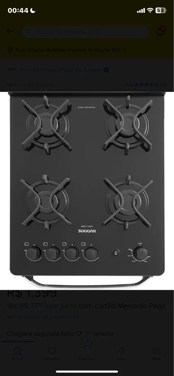 Tenho interesse em comprar mesa de vidro para fogão suggar 4 bocas  - Foto 2