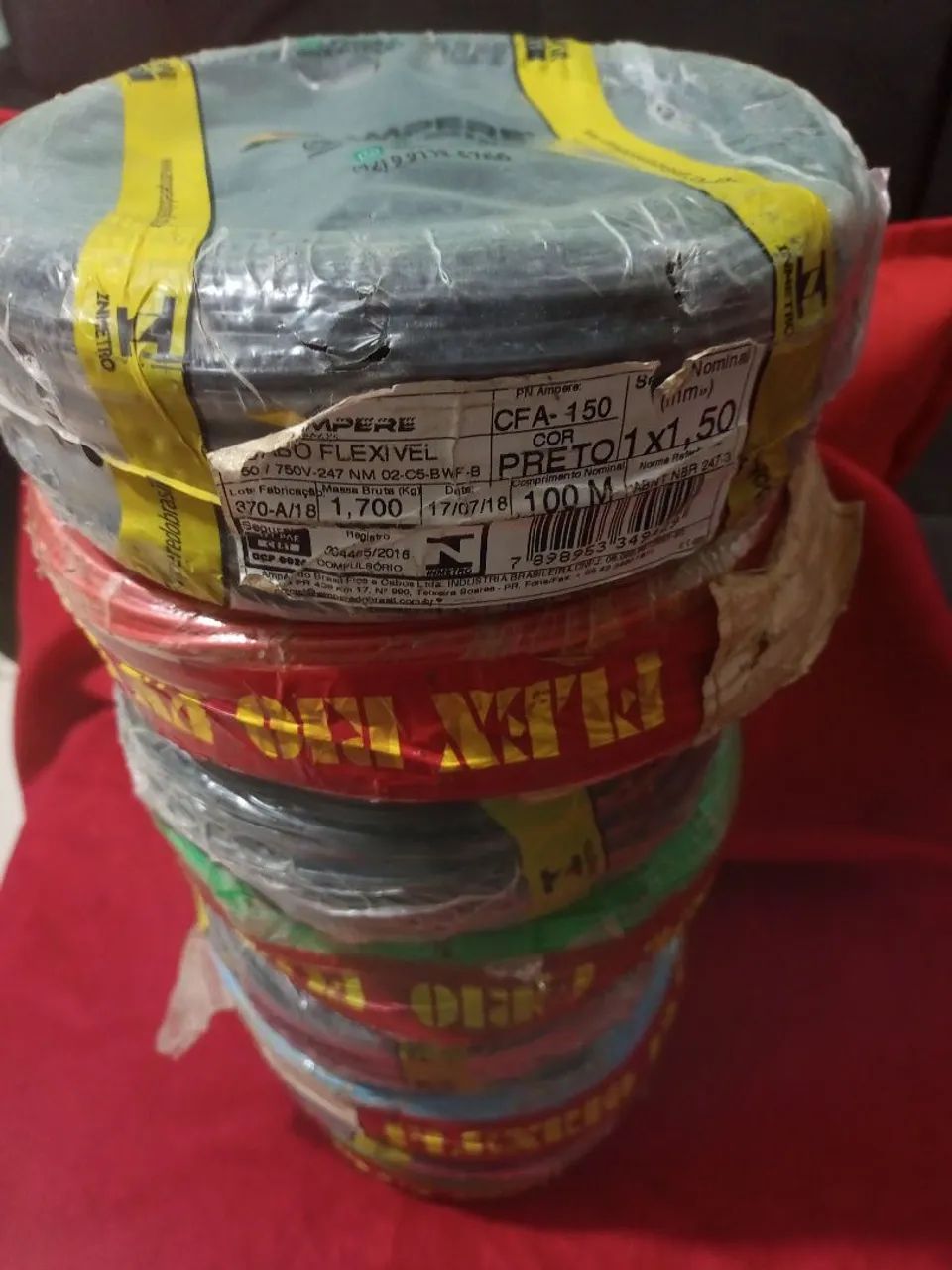 Fio flexível 1.5mm 100% Cobre peças Lacrada com 100 metros  - Foto 2