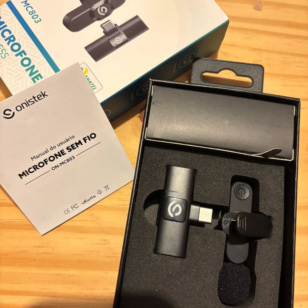 Microfone de lapela sem fio