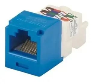 Kit 10 Unidades - Keystone Cat6 Azul Panduit Rj45 Cj688tpbu - Foto 3