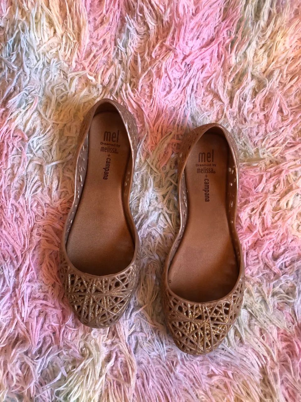 Melissa original Nova Tam 30 Dourada brilhosa