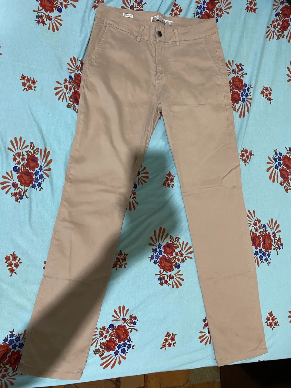 Calça Bege Masculina Nova - Tamanho 40 - Foto 3