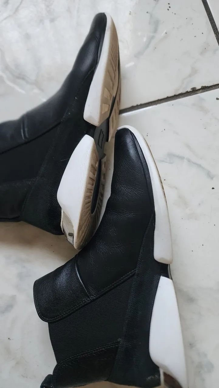 Tênis Boot Luz da Lua Couro legítimo estilo botinha - Foto 3